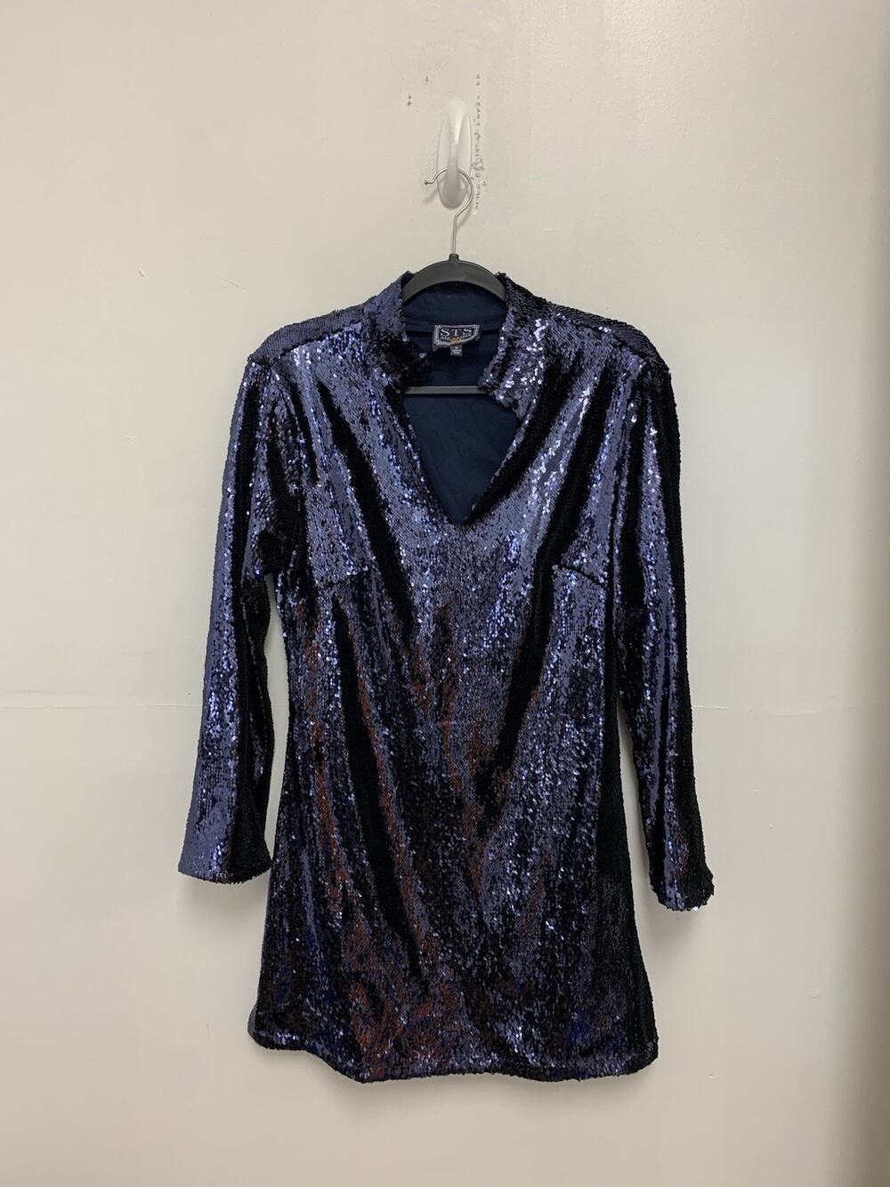 Sail to Sable Navy Sequin Cocktail Dress Size S MSRP $300